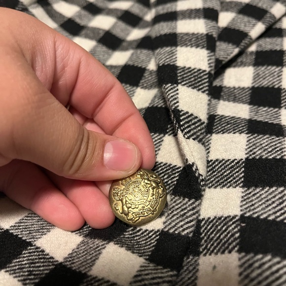 Buy 2 get one free✨ Wool-blend one-button blazer in buffalo check - Picture 5 of 8